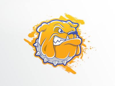 Bulldog blue branding bulldog buy design dog download esport logo logo design sport sports team yellow