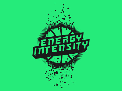 Energy Intensity Basketball basketball black branding camp design emblem energy esport green illustration intensity logo mark splatter sport sports team tournament