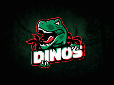 Dinos Logo baseball basketball design dino dinos dinosaur esport hockey illustration logo raptor raptors sport t-rex trex