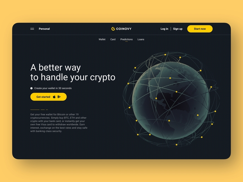 crypto wallet landing concept desktop dark and light crypto crypto design crypto project crypto screen cryptocurrency design desktop get started globe hero header illustration interface minimal particles product text