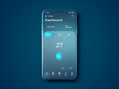 Cryptocurrency Dashboard Mobile App blockchain crypto cryptocurrency cyberpunk dashboard ethereum ico interface mobile token ui web