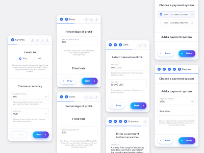 Mobile Exchange Step Form app app concept bitcoin blockchain crypto cryptocurrency design ethereum finance ico interface mobile product token tokens ui ux web