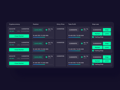 Crypto Terminal Interface UI