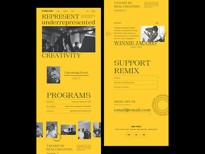 Website Design Concept - The Remix Project