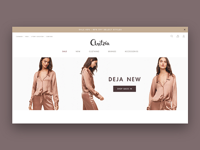 Aritzia Site Re-Design