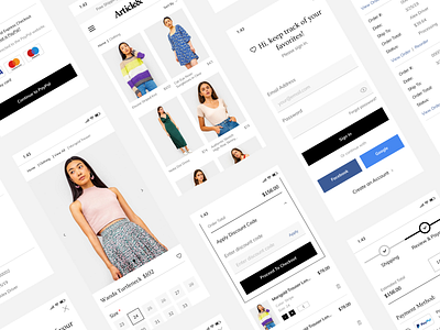 Fashion Online Store Pages clean clothes ecommerce fashion figma minimal mobile store style ui webstore