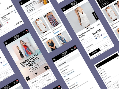Crisp Theme Pages dresses ecommerce fashion figma minimal mobile product store style ui webstore