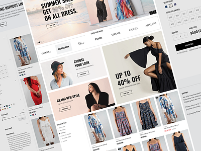 Crisp Theme Design - Pages dress dresses fashion figma magento 2 minimal product page store style ui webstore