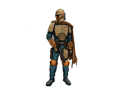 Mando_1 bobafett conceptart design illustration mandalorian starwars