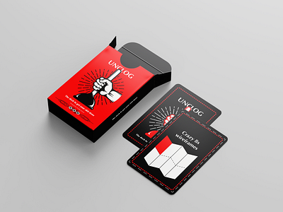 Cards for Designers - UNCLOG branding card design design graphic design illustration logo playingcards typography