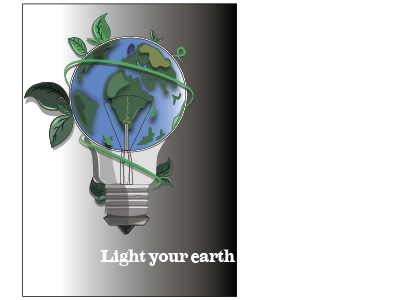 Light your earth art graphic illustration