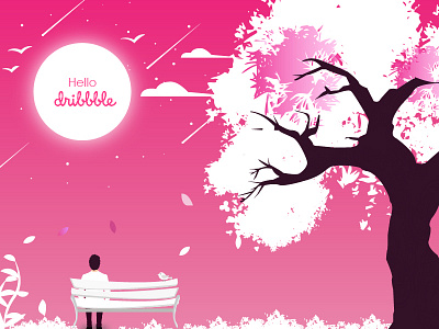 Hello Dribbble debut dribbble hello illustation