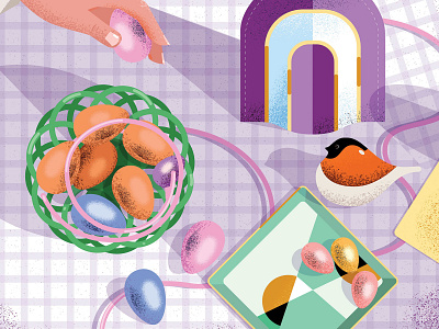 Easter candy design eggs food and drink food illustration illustration purple spring texture vector