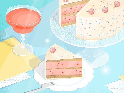 May birthday party blue breakfast design dessert drink food illustration illustration spring sweets tea party vector
