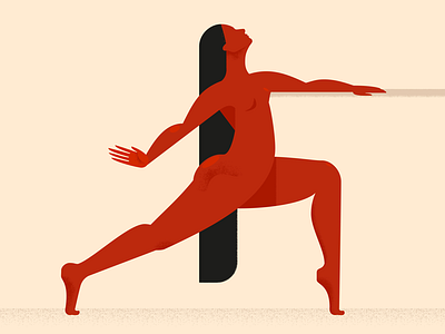Barre girl gymnastics red sport vector