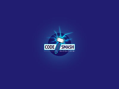 Codesmash Hackathon Logo branding codesmash design graphic design hackathon illustrator logo mjolnir photoshop power smartphone vector