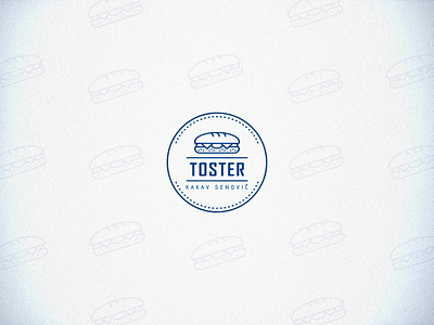 Toster Fast Food Logo branding design fast food food graphic design illustrator logo logo design logotype retro sandwich slogan toaster trademark typography vector