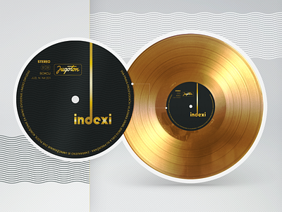 Indexi - Gold Vinyl Label (re-work) art design graphic design illustration illustrator label music photoshop vector vinyl