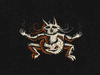 Halloween cat cat dribbble emblem graphic halloween design illustration russia symbol vector