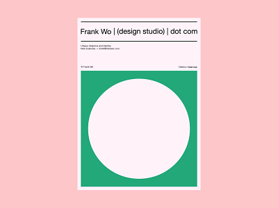 Frank Wo WV21 design flat graphic design logo minimal typography