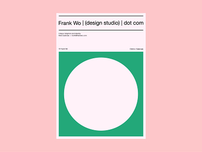 Frank Wo WV21 design flat graphic design logo minimal typography