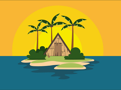 Island adobeillustrator colors illustration