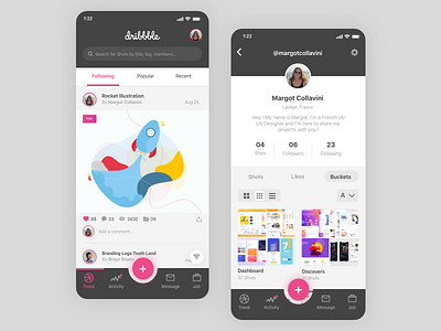 Dribbble - Redesign App