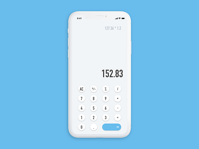 Daily UI 004: Calculator 004 calculator dailyui design minimalist uidesign ux designer visualdesign