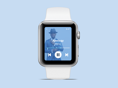 Apple Watch Music Player app dailyui design music player ui uidesign visual design