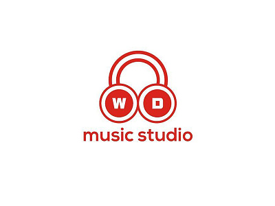 Wd Music Studio art art director bussiness company design flat graphic design logo logos orange water