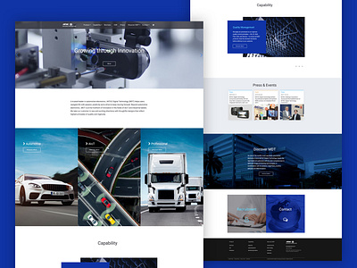 MDT website a iot automotive landing page uiux visual design website