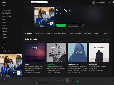 Mom Sync Logotype Spotify Mock up