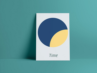 Time design graphic design illustration illustrator minimal moon sun time timelapse type typography vector