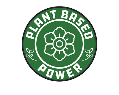 Plant Based Power design flat food graphic green health illustration illustrator logo minimal plant plant illustration power typography vector vegan