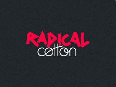 Radical Cotton lettering logo radical type