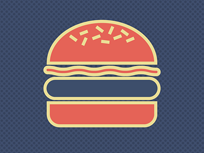 Burger + more! burger food icon illustration simple vector
