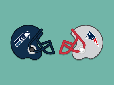Super Bowl XLIX football illustration infographic patriots seahawks sports super bowl vector