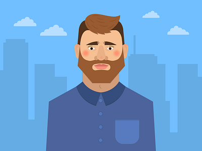 City Guy character illustration vector