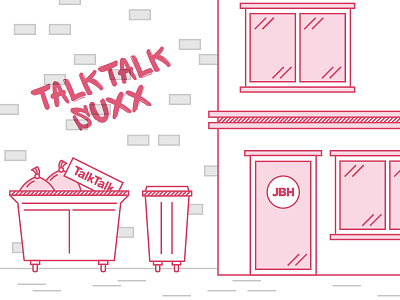 Bye bye TalkTalk... illustration line simple vector