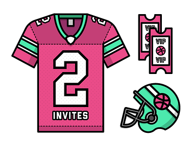 2 x invites up for grabs! dribbble illustration invite