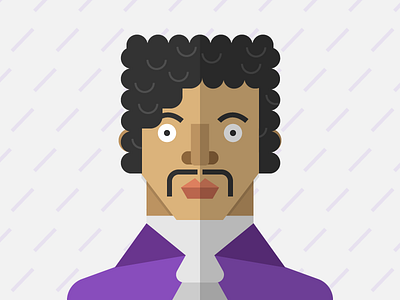 Our little tribute to Prince character flat illustration prince vector