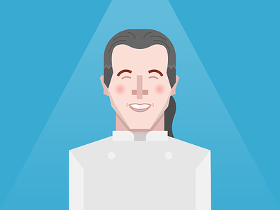 #thechefs - Neil Perry character chef flat illustration masterchef neil perry vector
