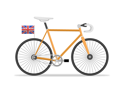 Team GB rocking the Olympics! bike flat illustration olympics vector