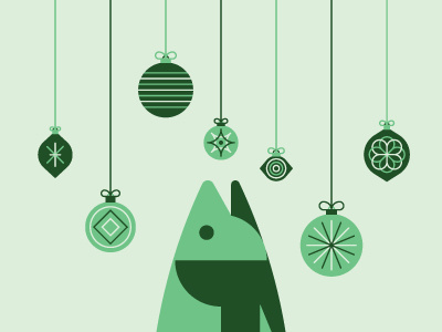 Fishmas card christmas design fish holiday illustration ornaments
