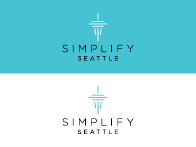 Simplify Seattle brand design logo seattle space needle