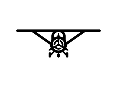 Prop Plane airplane design icon logo plane propeller
