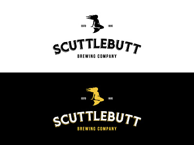 Scuttlebutt beer brewing identity logo mark mermaid