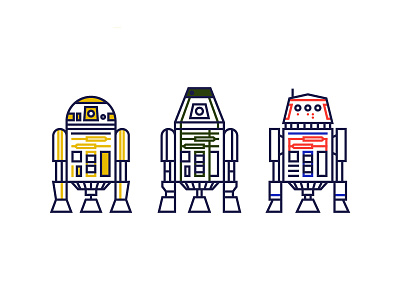 Droids droid illustration r series r3 r4 r5 star wars tech