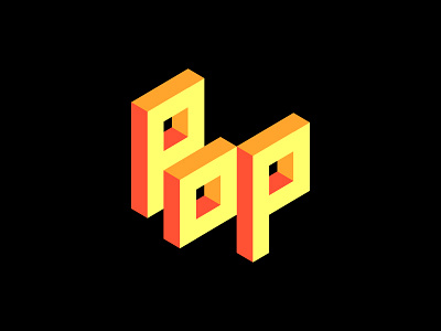 POP 3d design lettering pop typography