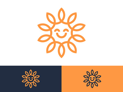 Smiley Sun design happy icon logo mark smile sun